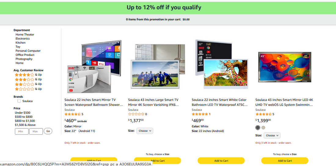 Launch Event: Revolutionize Your Space with Soulaca Waterproof Mirror TV!