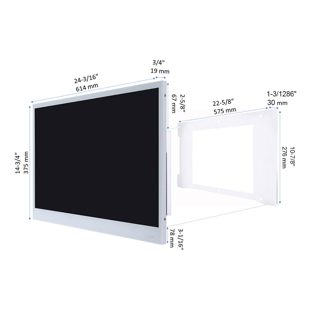 Soulaca 27 inch White Color Smart Waterproof TV for SPA Bathroom Hotel Android