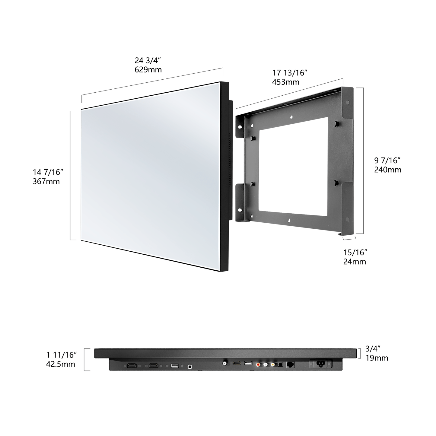 Soulaca 27″ Waterproof Smart Mirror TV – webOS & Voice Control, Built-in Tunner, FHD