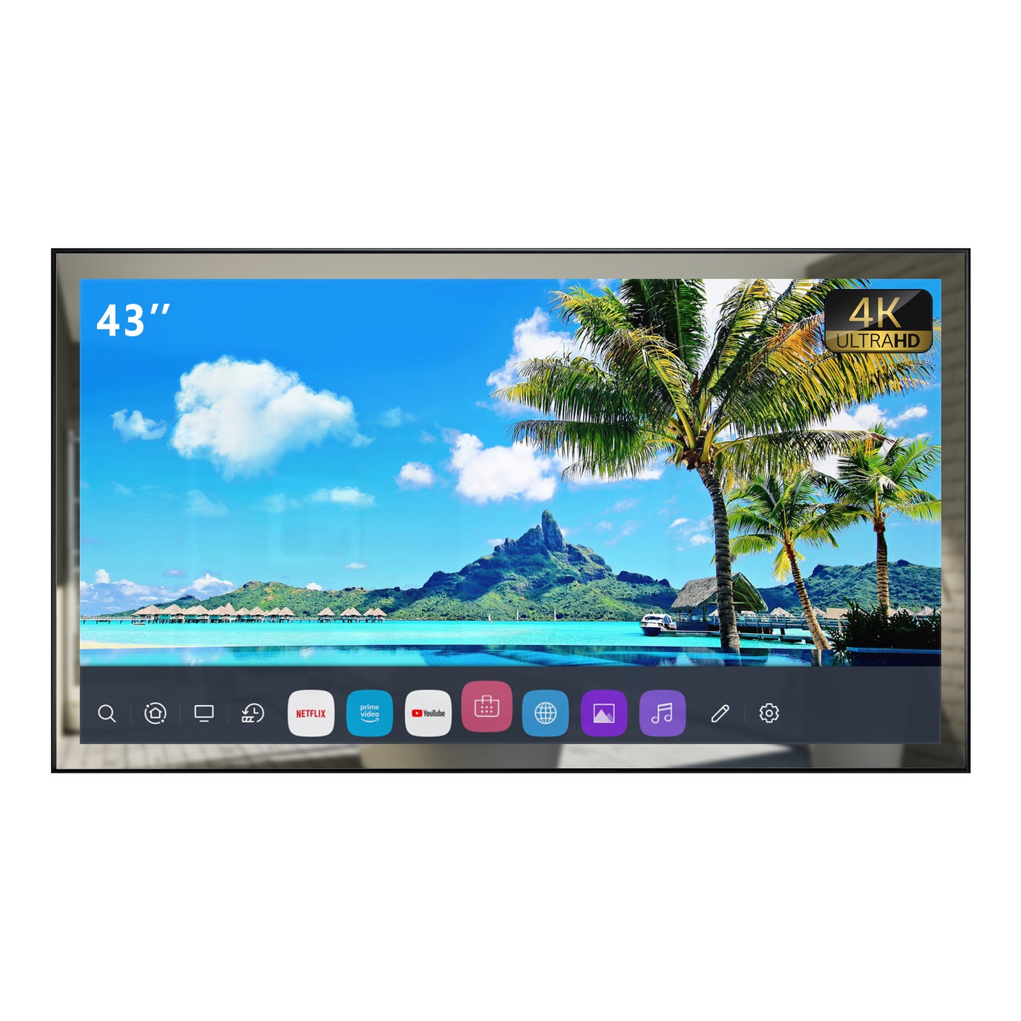 Soulaca 43 inch webOS LG Magic Mirror LED TV Big Screen 4K Smart Waterproof IP65 Alexa Built-in