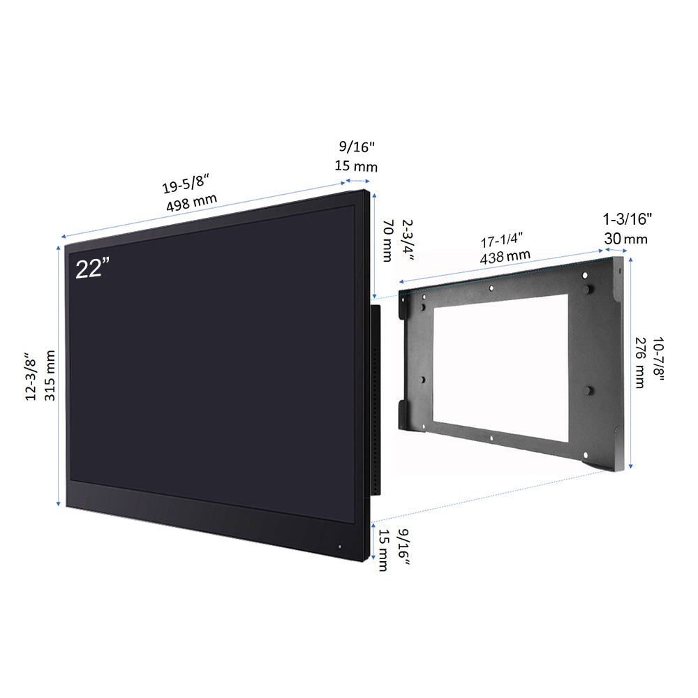 Soulaca品牌22吋浴室防水镜子智能電視香港可用DTMB-T/ 22 inch Smart Mirror TV DTMB-T HK Television Hotel SPA-Soulaca