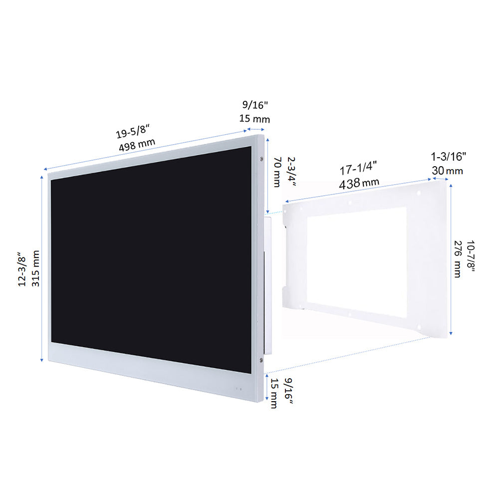 Soulaca品牌22吋浴室防水镜子智能電視香港可用DTMB-T/ 22 inch Smart Mirror TV DTMB-T HK Television Hotel SPA-Soulaca