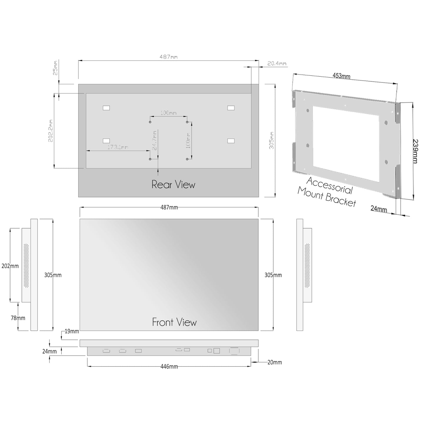 Soulaca 22" inches Smart Mirror Framed TV for Bathroom Waterproof Shower Television (Ivory Green Color Decorative Frame)-Soulaca