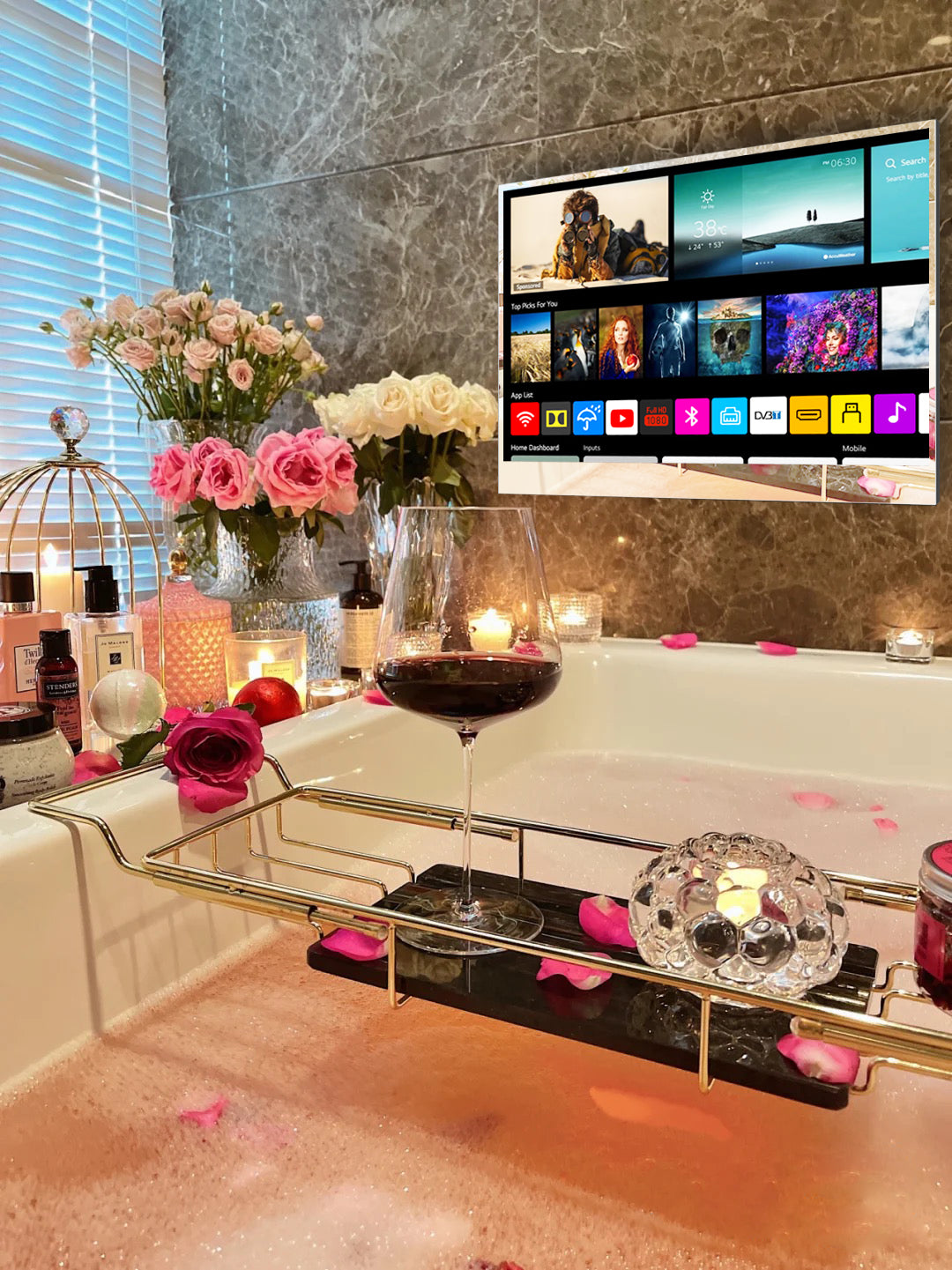 You’ll Need a Waterproof TV - Soulaca Bathroom TV
