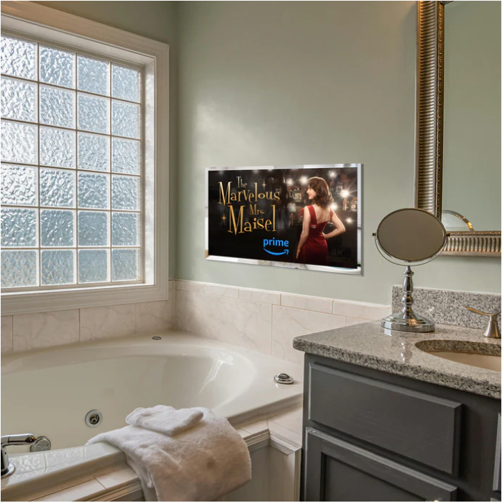 Soulaca 32-inch Bathroom Mirror TV with Smart 4K Technology