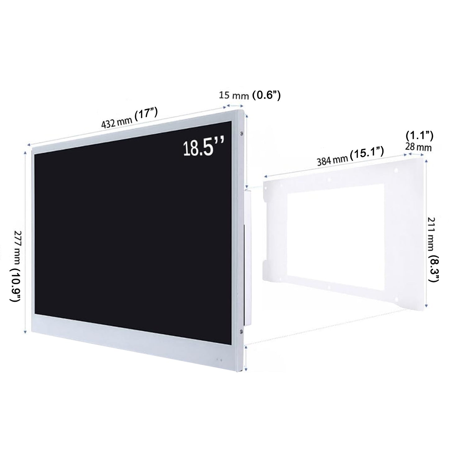 Soulaca 18.5 inches Smart Mirror LED Small TV with WiFi Bluetooth Waterproof Shower Television