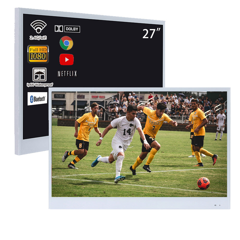 Soulaca 27 inch White Color Smart Waterproof TV for SPA Bathroom Hotel Android