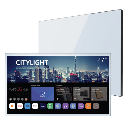 Soulaca 27″ Waterproof Smart Mirror TV – webOS & Voice Control, Built-in Tunner, FHD-Soulaca