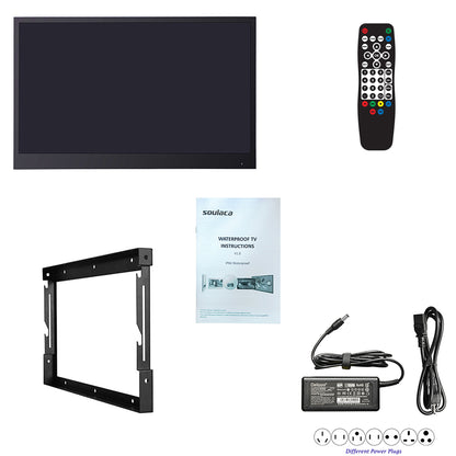 Soulaca 32 inches Smart Black Color TV for Bathroom Hotel Advertising LED Television Waterproof-Soulaca