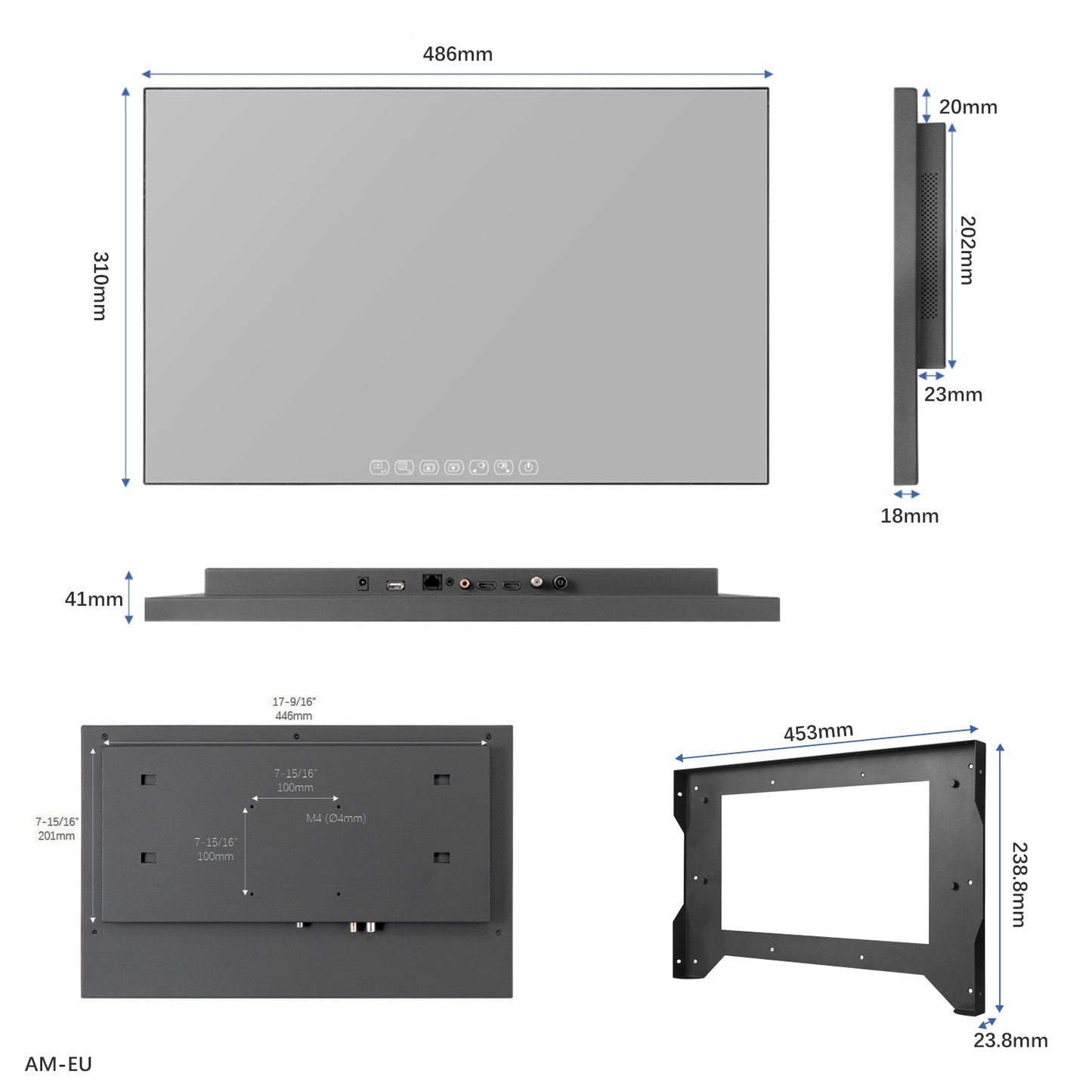 Soulaca 22 inch Smart Mirror LED TV Bathroom Shower Waterproof Television WiFi Bluetooth ATSC DVB DTV