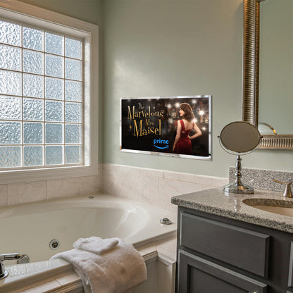 Soulaca 32 inch Google Mirror LED 4K TV for Bathroom Smart Waterproof Television Shower