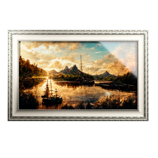 Soulaca 27 inches LG webOS Mirror with White Frame Smart TV Waterproof Hotel SPA Decoration