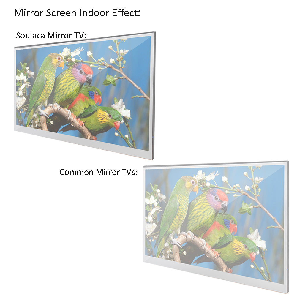 Soulaca 22 inch Smart Mirror LED TV with WiFi Bluetooth Waterproof Shower Television