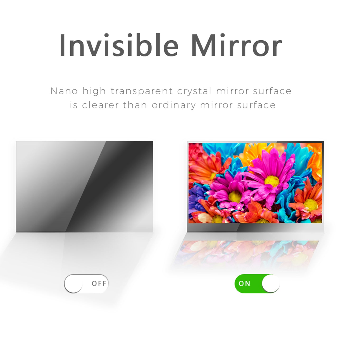 Soulaca 43 inches Touchscreen 4K LED Mirror Smart TV P65 Waterproof WiFi Bluetooth SPA Hotel Advertising