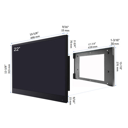 Soulaca品牌22吋浴室防水镜子智能電視香港可用DTMB-T/ 22 inch Smart Mirror TV DTMB-T HK Television Hotel SPA-Soulaca