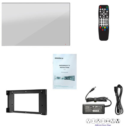 Soulaca 22 inch Black Color Smart Bathroom LED TV Waterproof SPA Wifi ATSC /DVB DTV