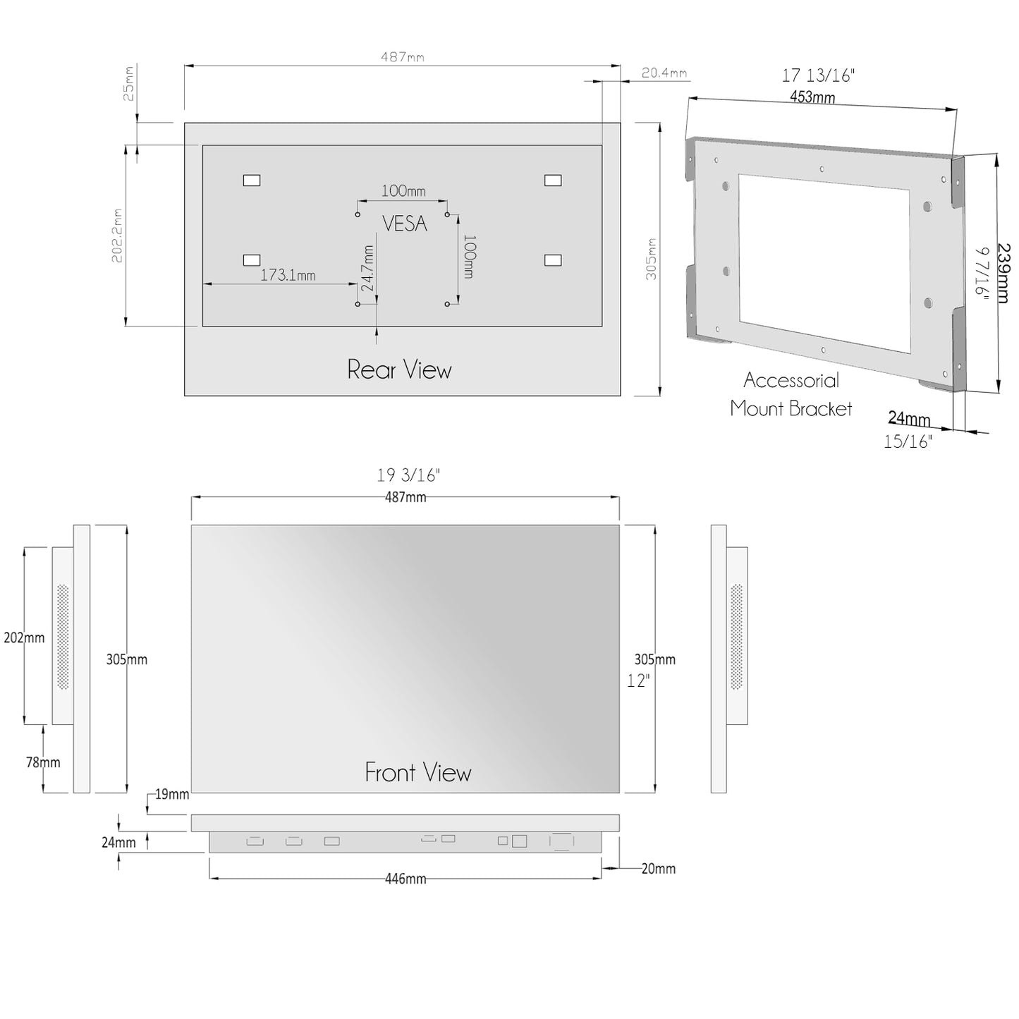 Soulaca 22" WebOS Smart Mirror TV for Bathroom Waterproof Shower Television Netflix Prime Video Compatible-Soulaca