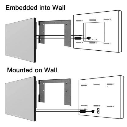 Soulaca 22 inch Smart Mirror LED TV Bathroom Shower Waterproof Television WiFi Bluetooth ATSC DVB DTV-Soulaca