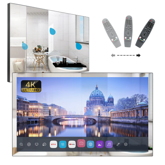 Soulaca 32" 4K Smart Mirror LED TV for Bathroom Waterproof webOS DTV Alexa WiFi-Soulaca