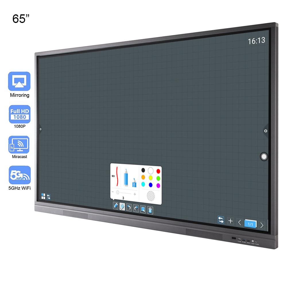 65 inches Touchscreen Electronic Interactive White Board Interactive WiFi for Meeting Office LCD Display-Soulaca