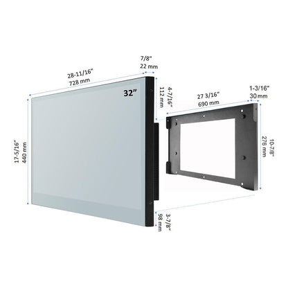 Soulaca 32" Touchscreen Smart Mirror LED TV for Bathroom Android Television Shower Boat-Soulaca